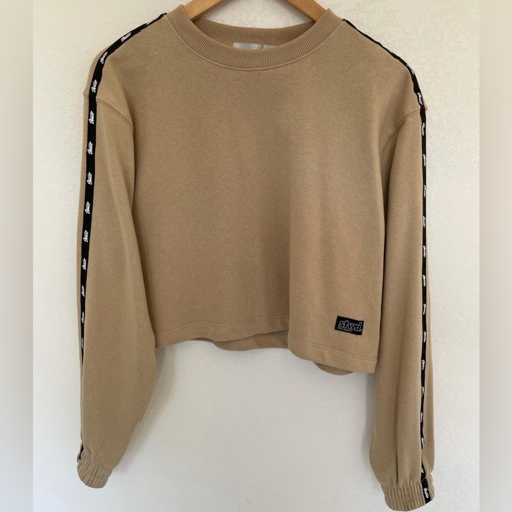 Tan Cropped Longsleeve Tee